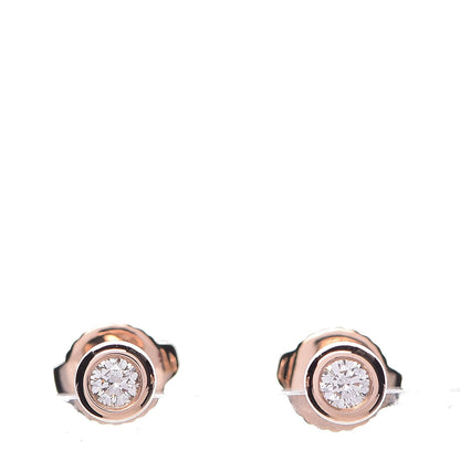 Tiffany 18K Rose Gold Diamond .12ctw Elsa Peretti Diamonds By The Yard Earrings 1 of 4