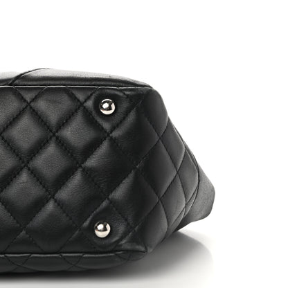 Chanel Calfskin Quilted Large Cambon Bowler Black White 10 of 11