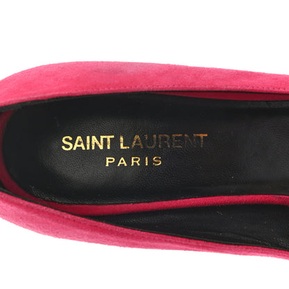 Saint Laurent Suede Calfskin Anja 85 Pumps 38 Hot Pink 7 of 15