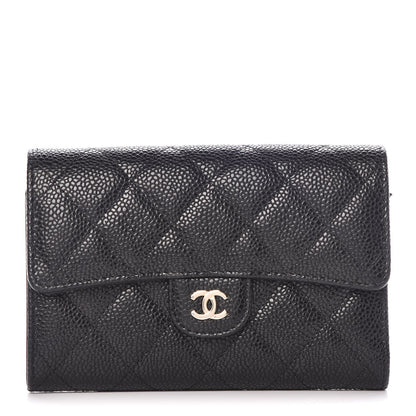 Chanel Caviar Quilted Medium Flap Wallet Black 10 of 18