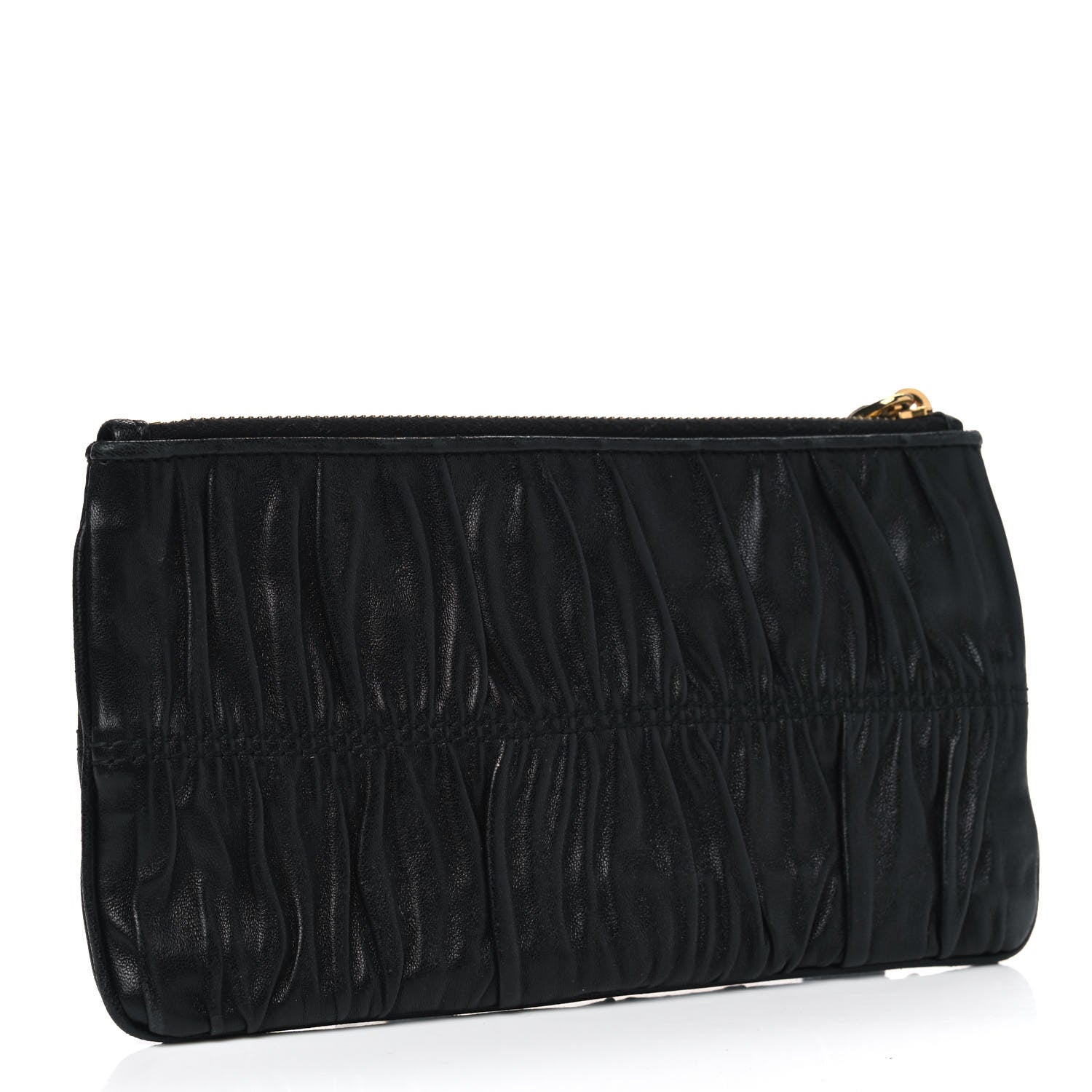 Prada Nappa Gaufre Pouch Black 2 of 7