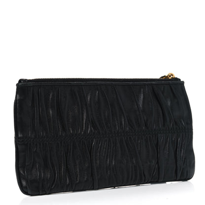 Prada Nappa Gaufre Pouch Black 2 of 7