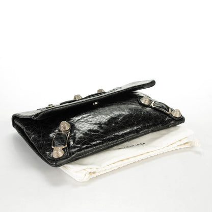 Balenciaga Agneau Giant 21 Silver Hardware Envelope Clutch Plomb 4 of 7