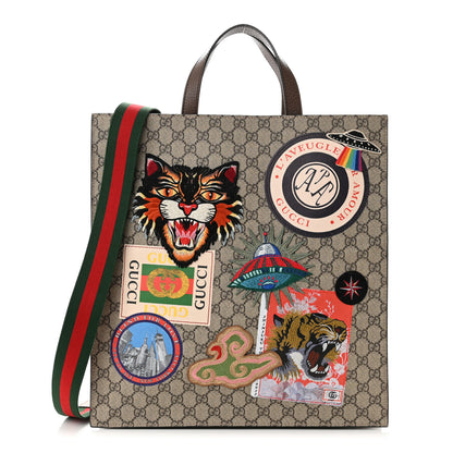 Gucci Soft GG Supreme Monogram Courrier Vertical Tote Beige New Acero 1 of 10