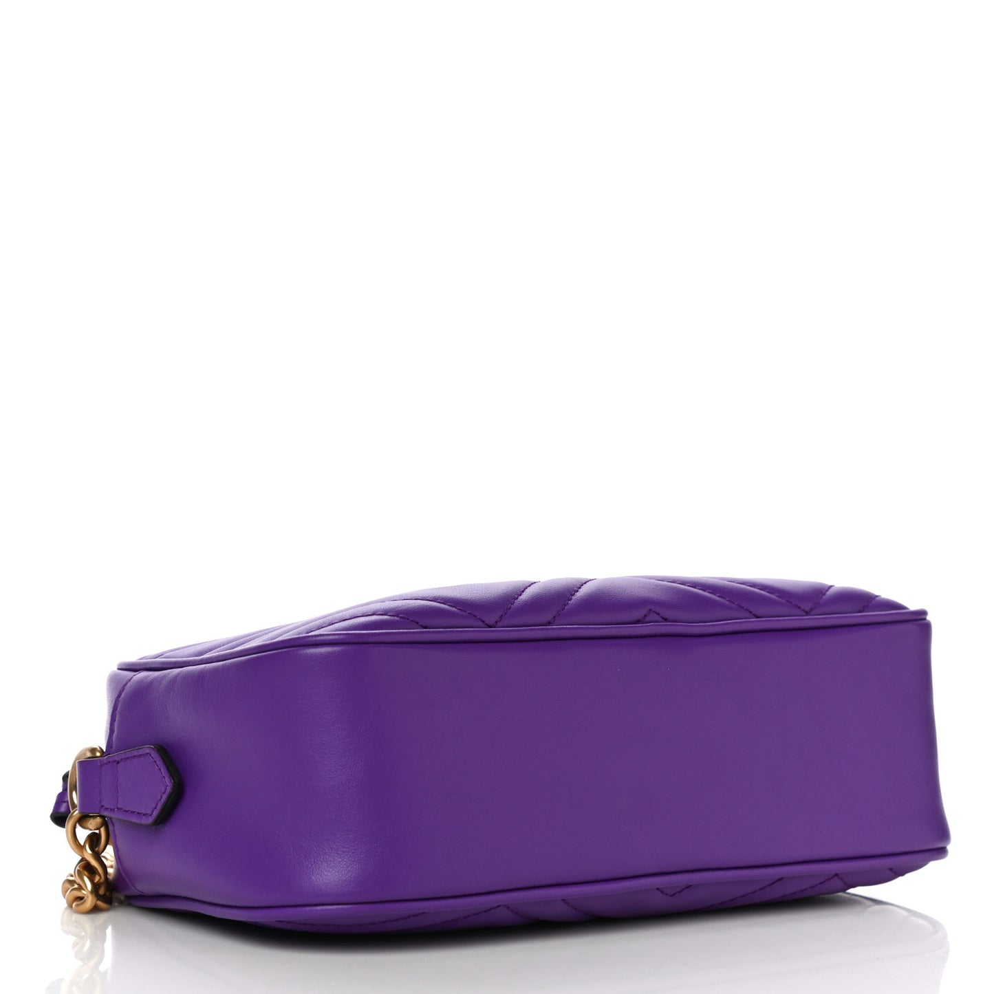 Calfskin Matelasse Small GG Marmont Chain Shoulder Bag Shine Purple