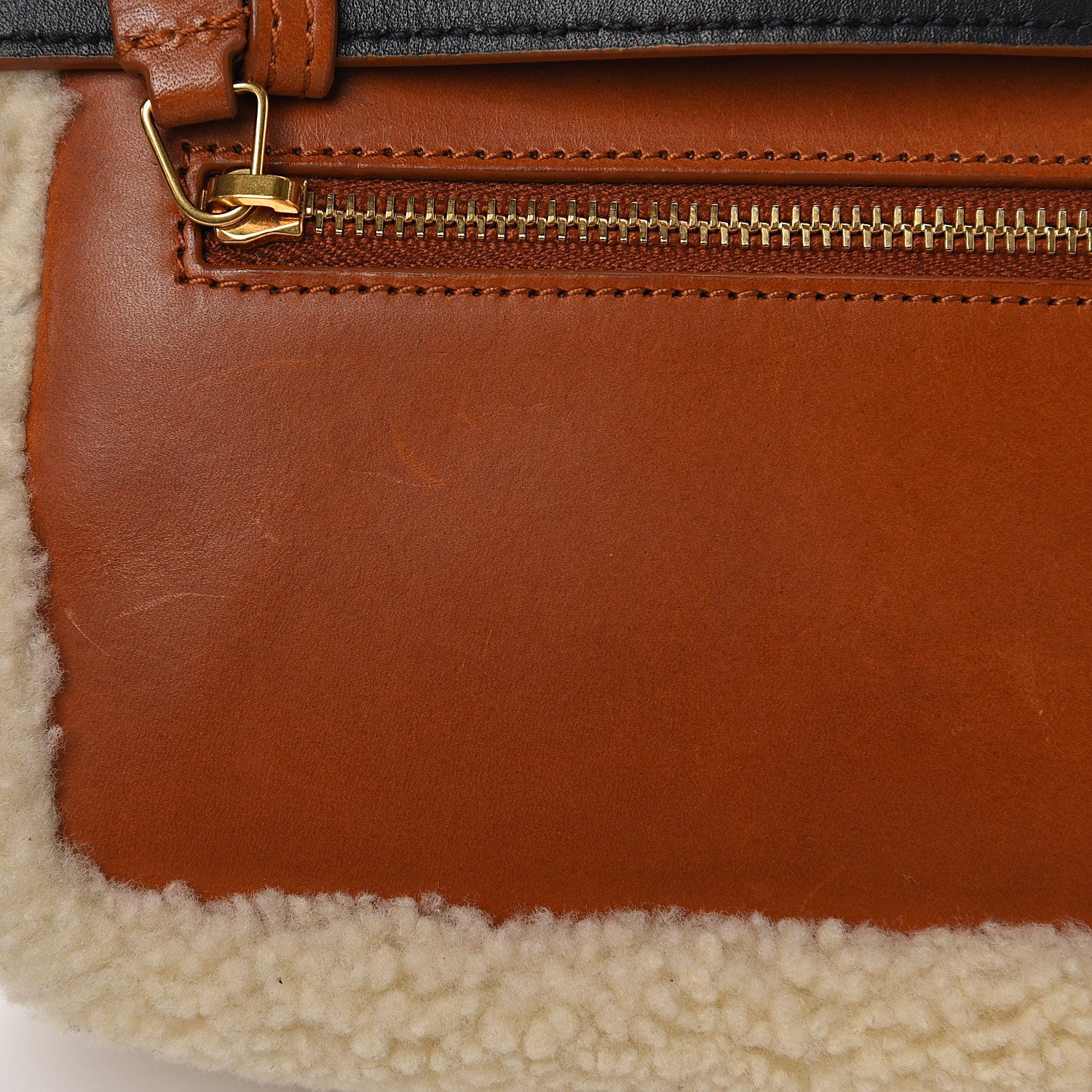 Saint Laurent Shearling Monogram Lou Belt Bag Beige 8 of 12