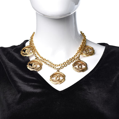 Chanel CC Medallion Short Necklace Gold 2 of 6