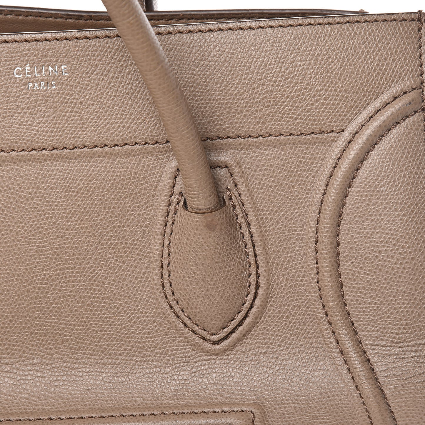 Grained Calfskin Medium Phantom Luggage Taupe