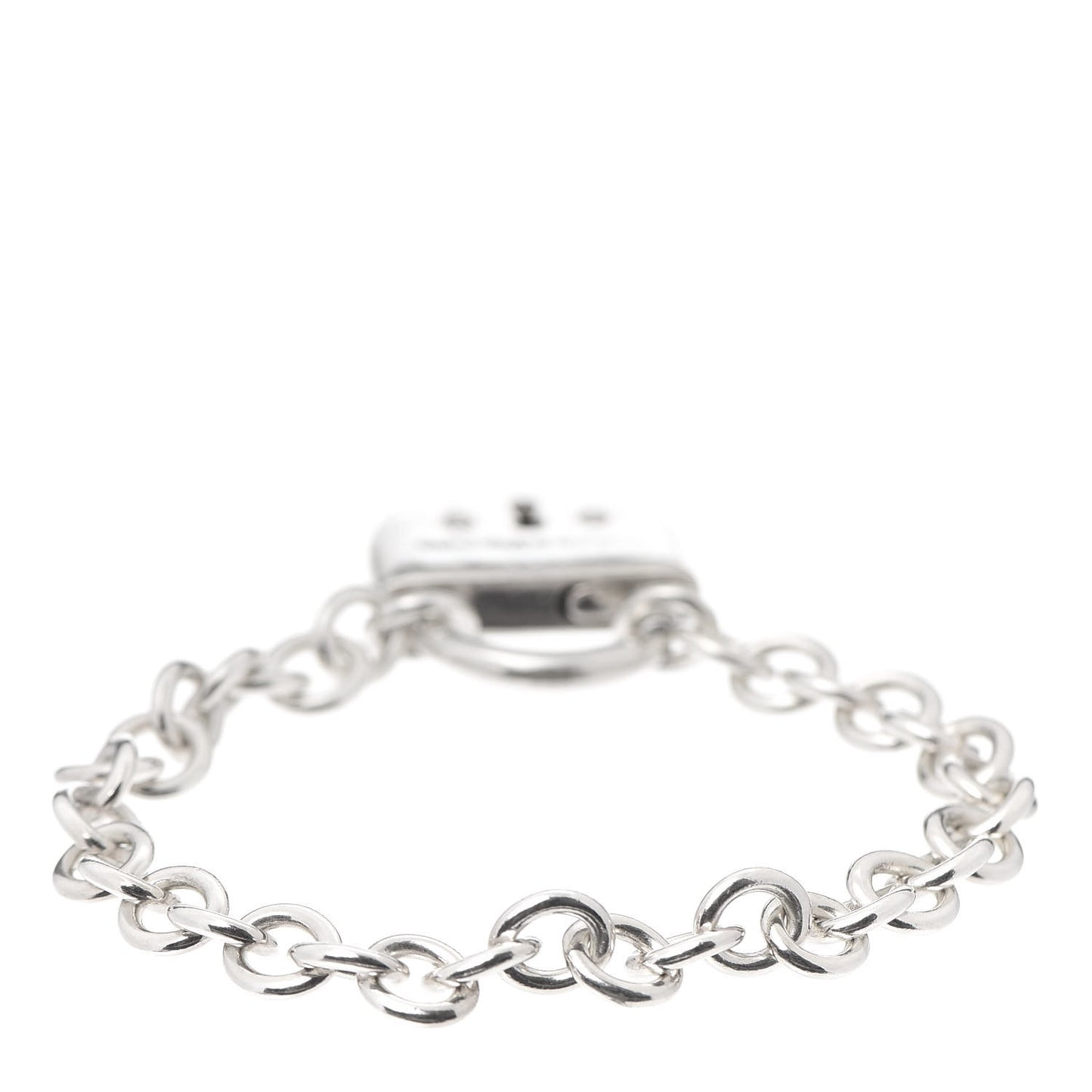 Sterling Silver Lock Charm Bracelet