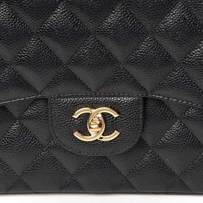 Chanel Caviar Quilted Jumbo Double Flap Black 13 of 14