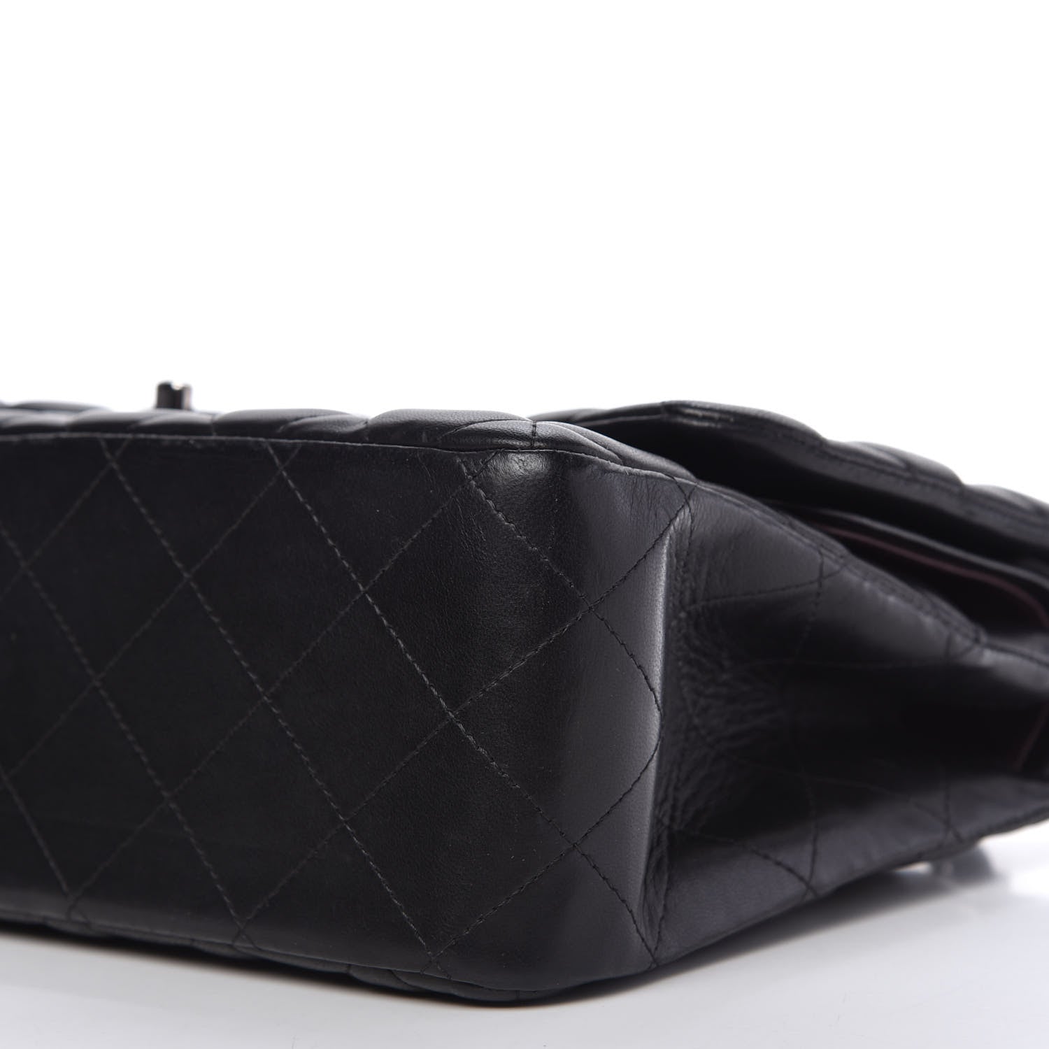 Chanel Lambskin Quilted Jumbo Double Flap Black 8 of 12