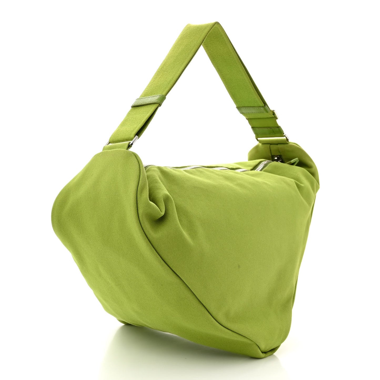 Canapa Logo Embossed Large Triangle Shoulder Bag Felce