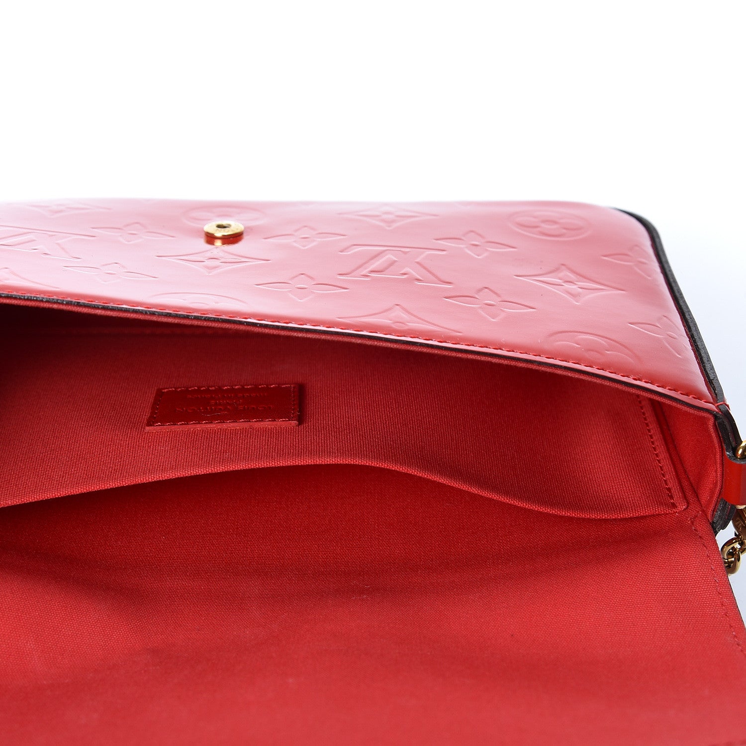 Louis Vuitton Vernis Felicie Pochette Chain Wallet Cherry 4 of 11