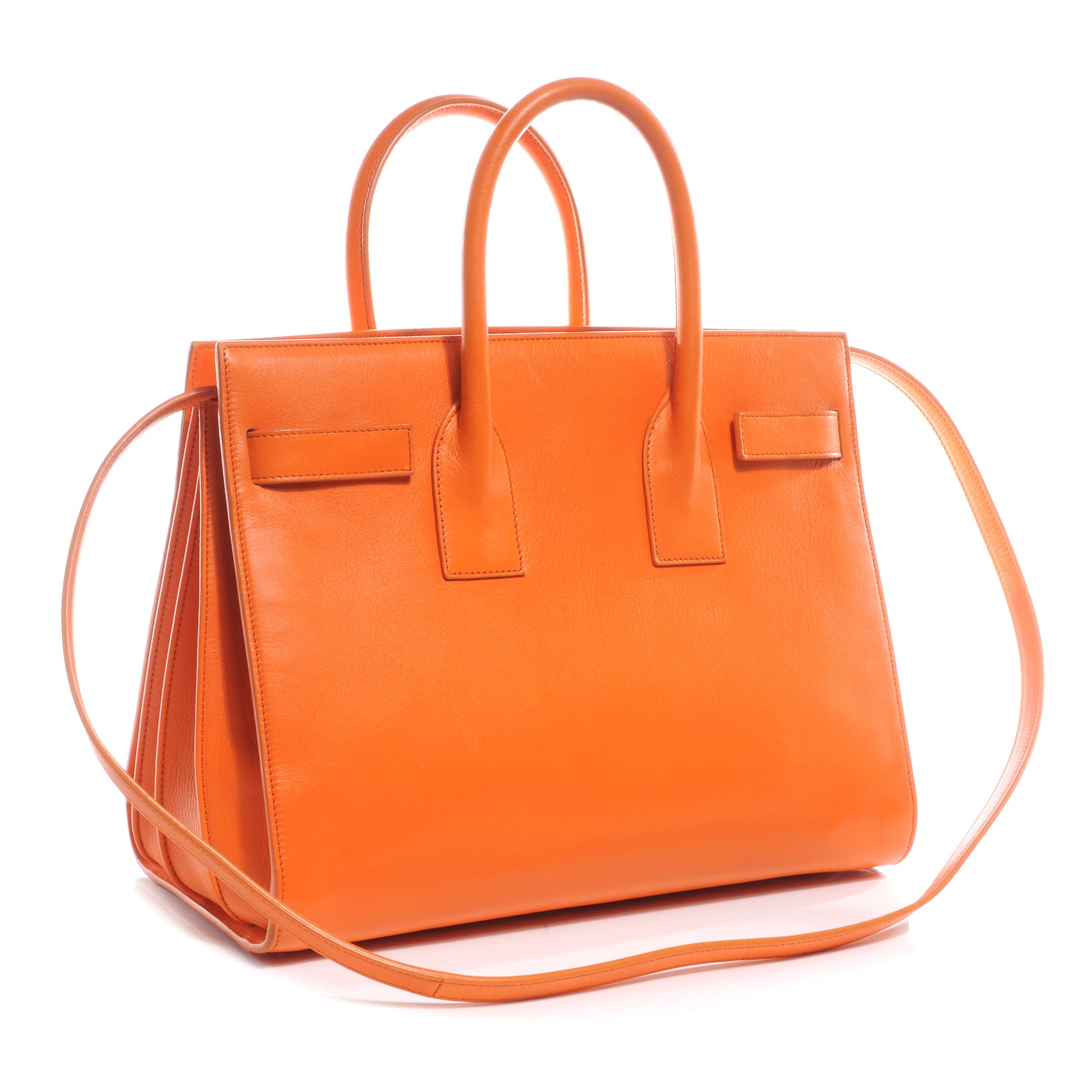 Saint Laurent Leather Small Sac de Jour Orange 3 of 7