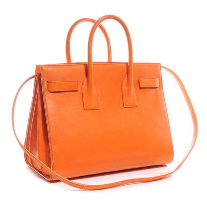 Saint Laurent Leather Small Sac de Jour Orange 3 of 7