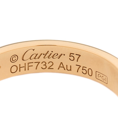 Cartier 18K Yellow Gold Diamond 4mm LOVE Wedding Band Ring 57 8 4 of 5