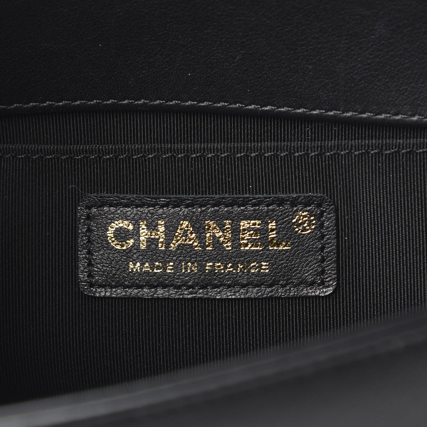 Calfskin Pearl Small Boy Flap Black