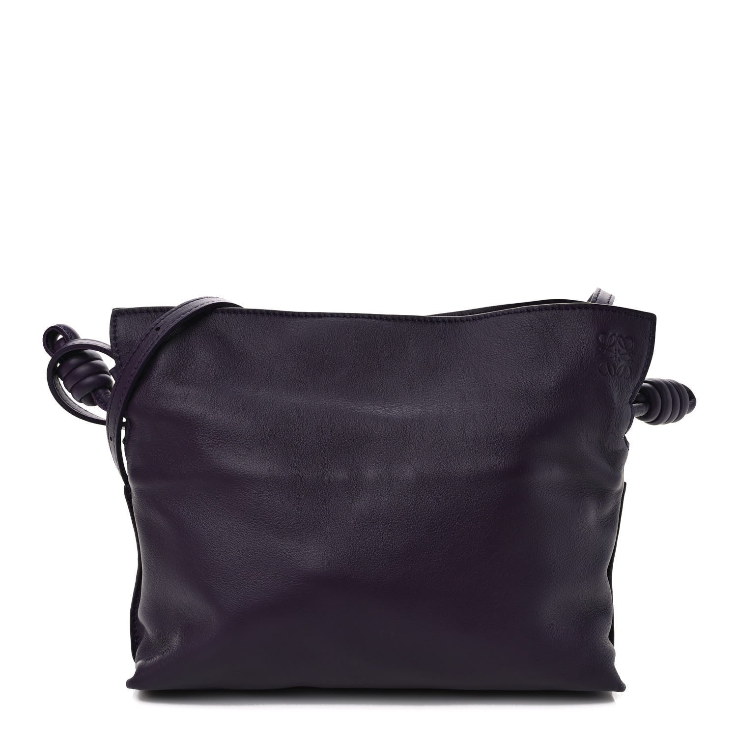 Loewe Calfskin Mini Flamenco Knot Clutch Prune 1 of 8