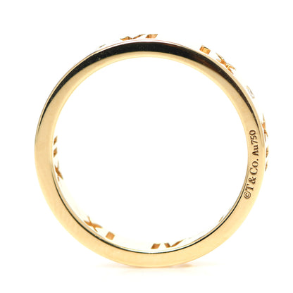 Tiffany 18K Yellow Gold Diamond Atlas Pierced Ring 49 4.75 4 of 5