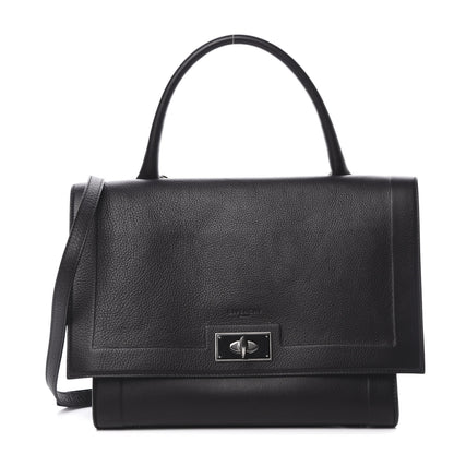 Givenchy Grained Calfskin Small Shark Lock Satchel Black 1 of 12