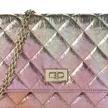 Chanel Metallic Goatskin Quilted 2.55 Reissue Wallet on Chain WOC Multicolor 10 of 11