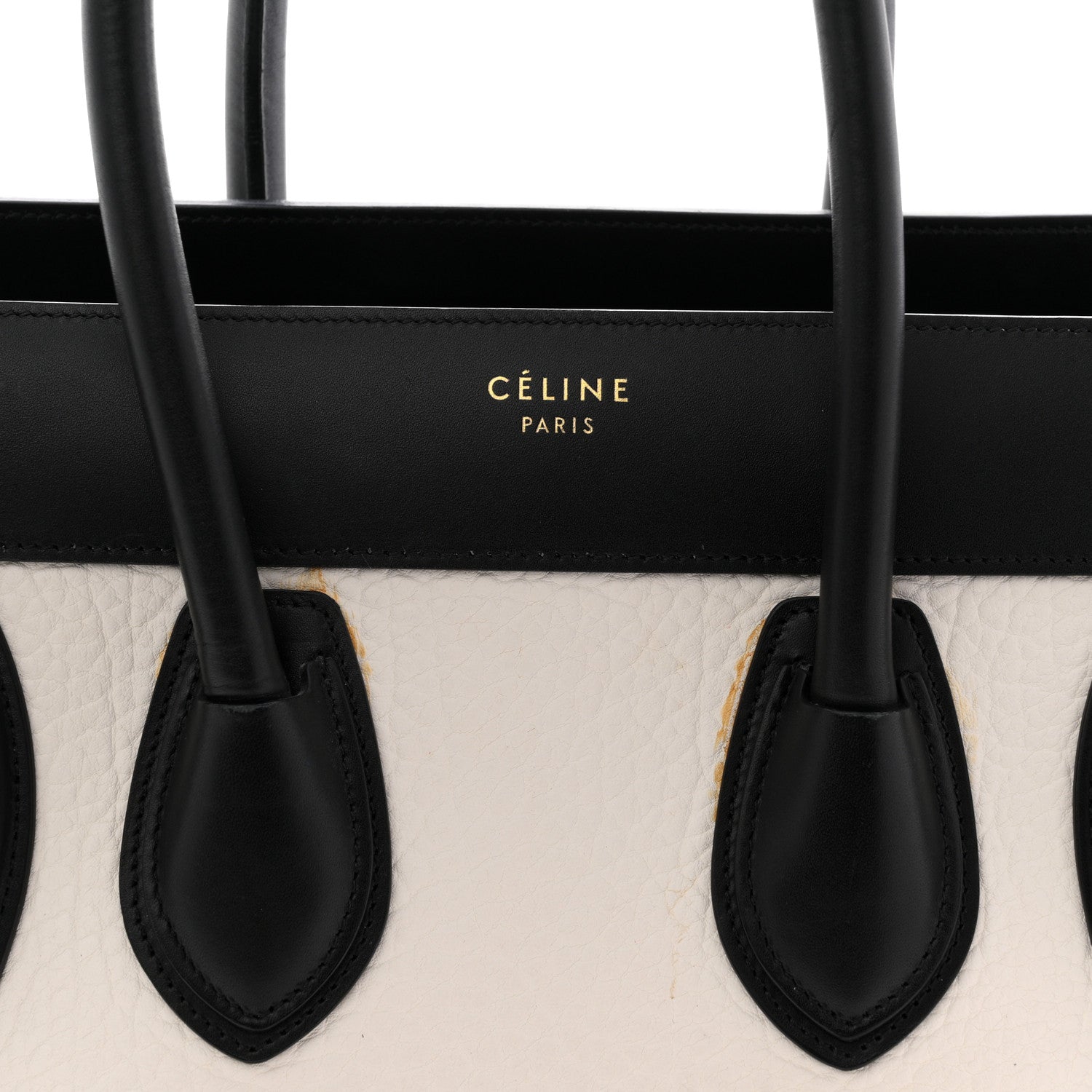 Celine Bullhide Calfskin Nubuck Micro Tri-Color Luggage White Khaki 7 of 13