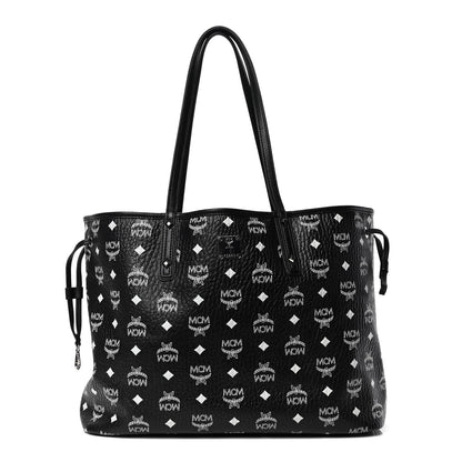 MCM Visetos Medium Project Reversible Shopper Tote Black 1 of 6