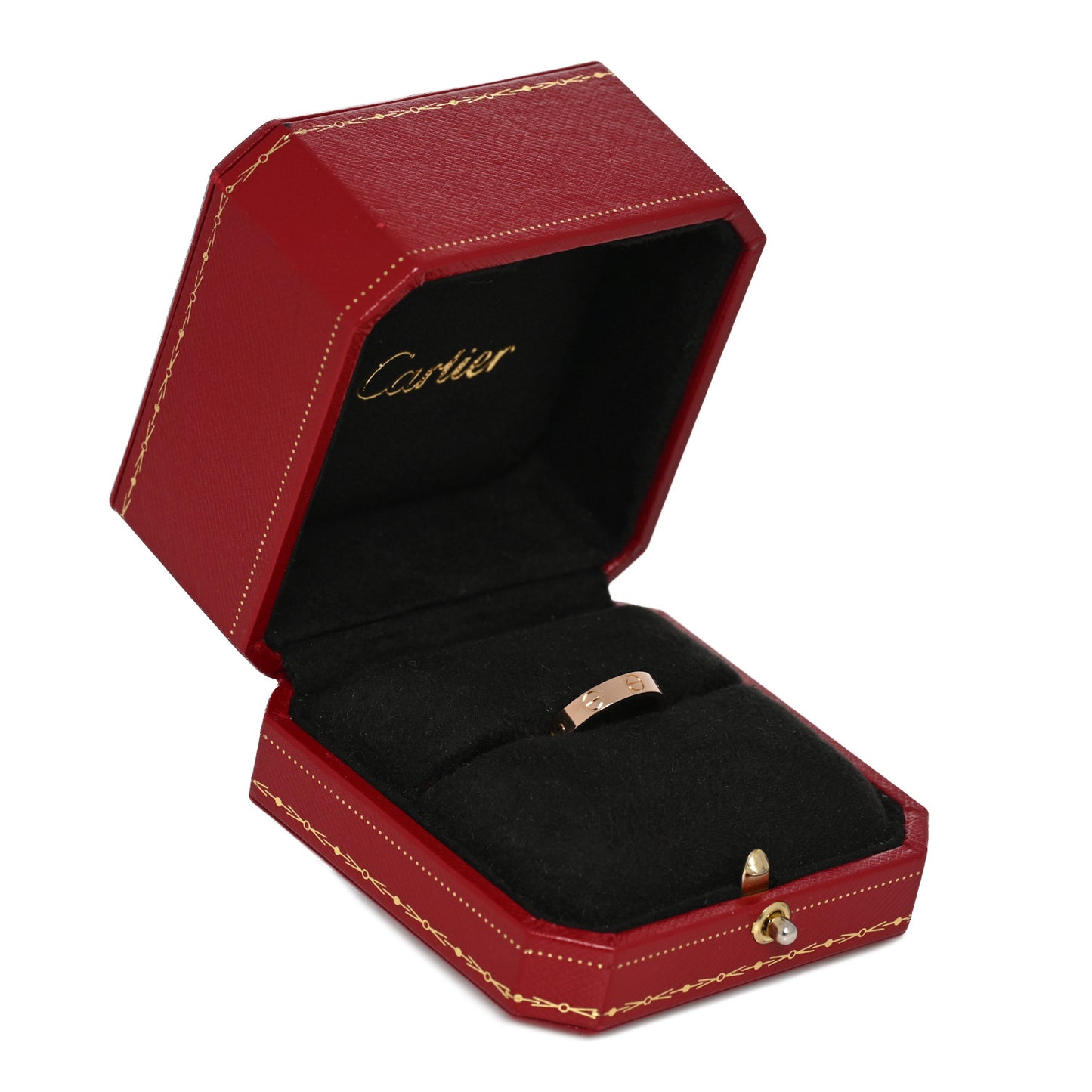 18K Pink Gold 3.5mm LOVE Wedding Band Ring 49 5