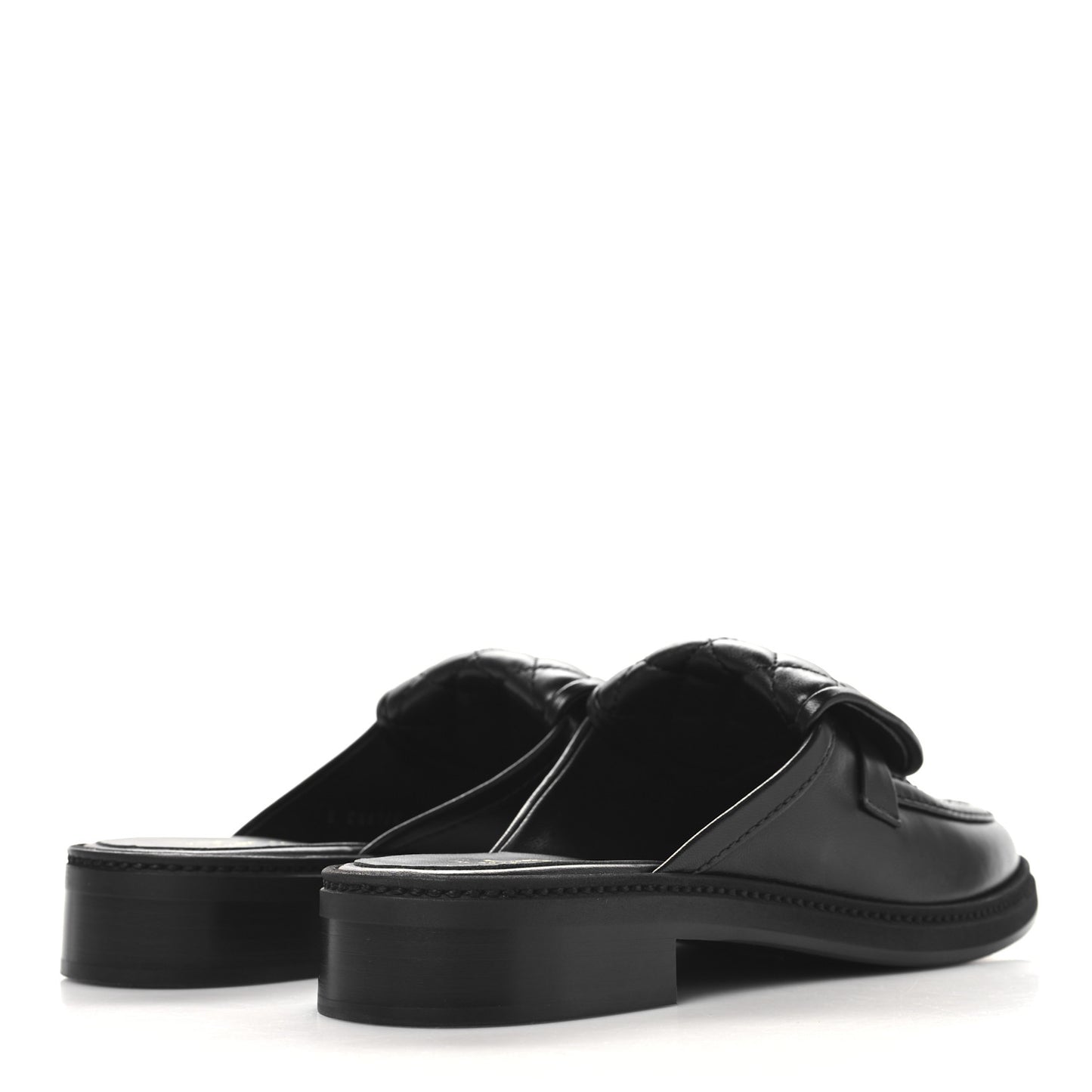Lambskin Quilted CC Turnlock Mules 40 Black