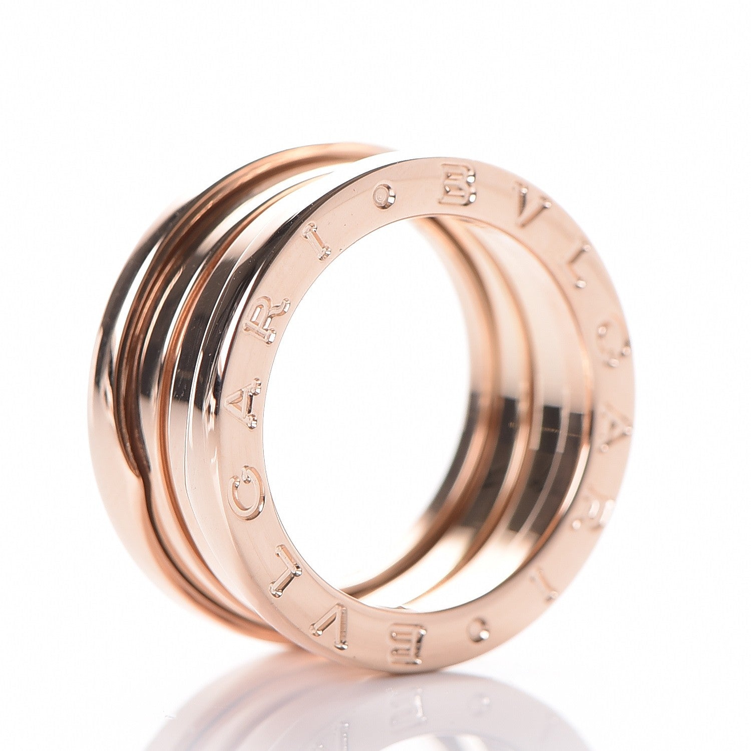 Bulgari BVLGARI 18K Rose Gold B.Zero1 3 Band Ring 49 4.75 4 of 6