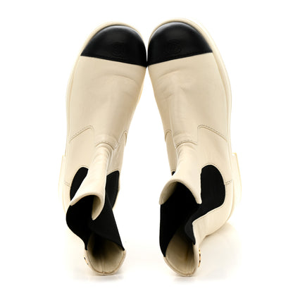 Chanel Cap Toe CC Ankle Boots 39.5 White Black 2 of 9