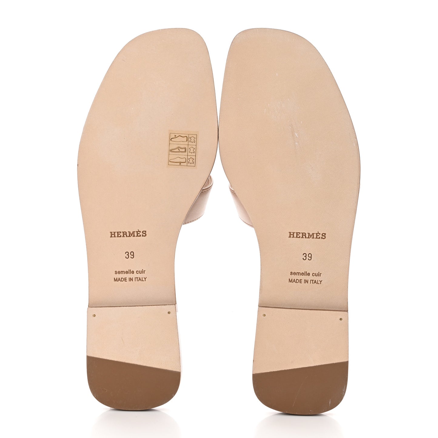 Box Calfskin Oran Sandals 39 Bois De Santal
