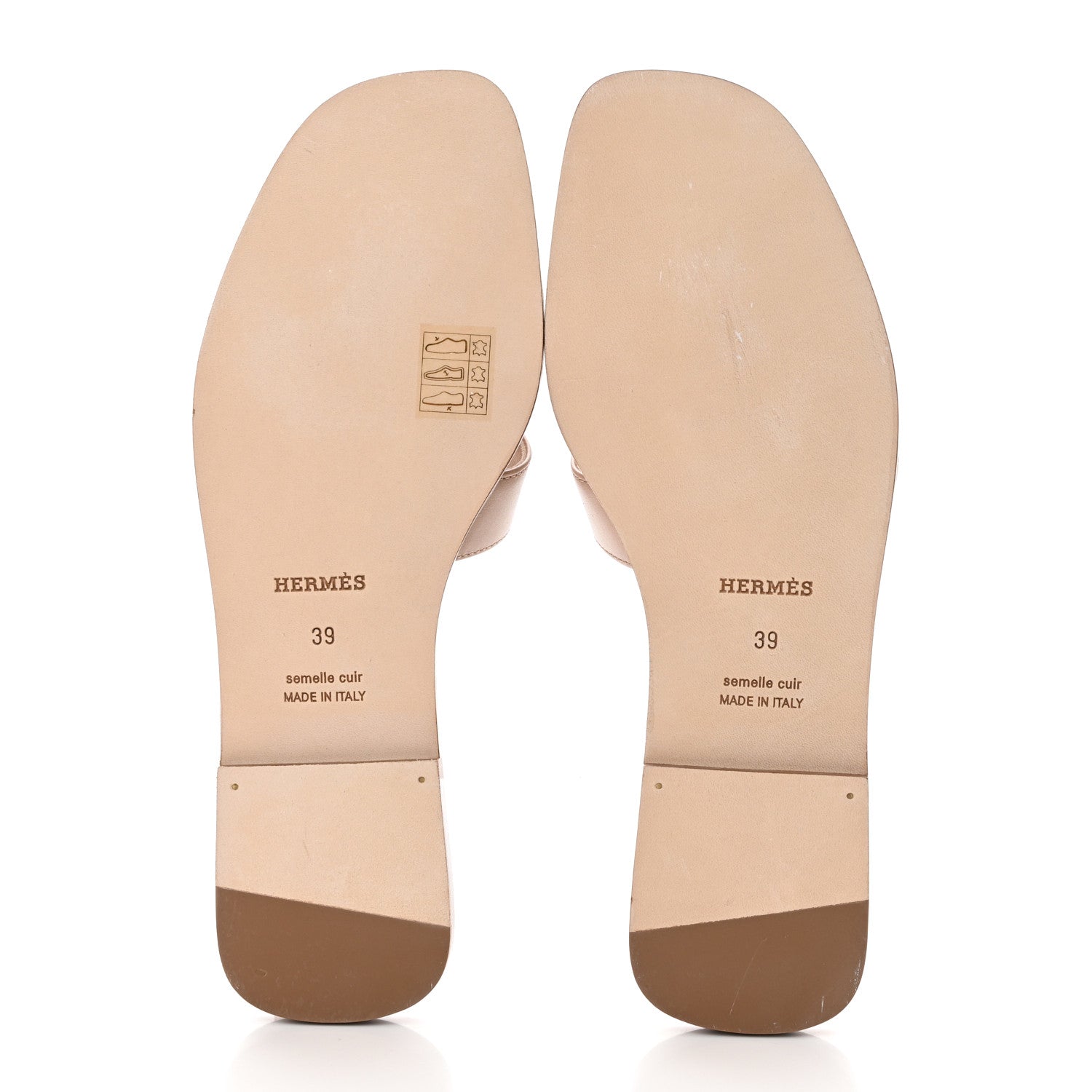 Hermes Box Calfskin Oran Sandals 39 Bois De Santal 5 of 11