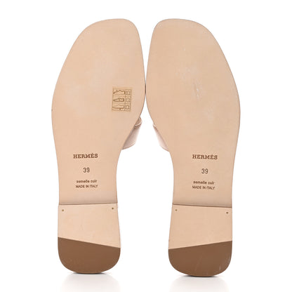 Hermes Box Calfskin Oran Sandals 39 Bois De Santal 5 of 11