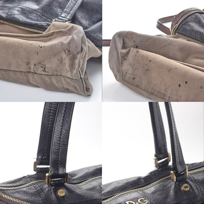 Dolce & Gabbana Goatskin Vilma Shoulder Bag Taupe Black 9 of 10