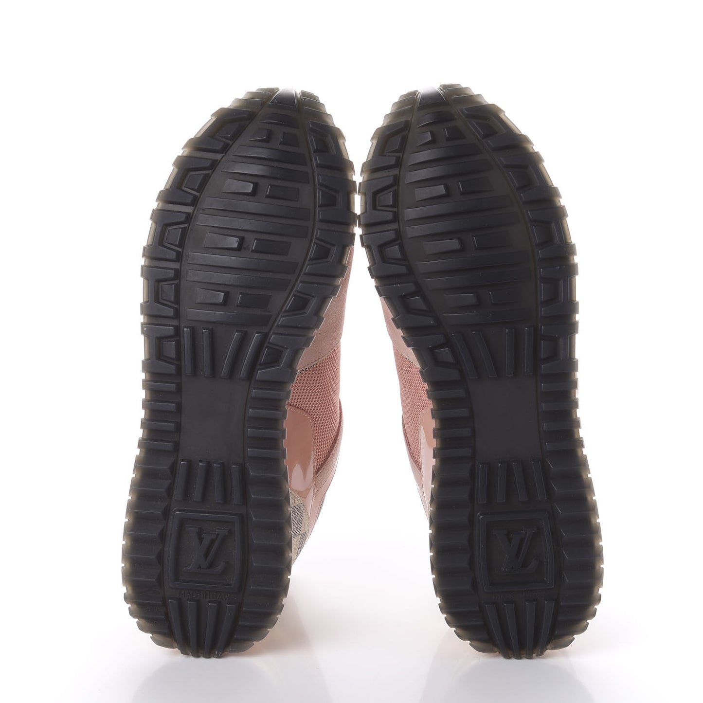 Suede Damier Azur Run Away Sneakers 38 Pink
