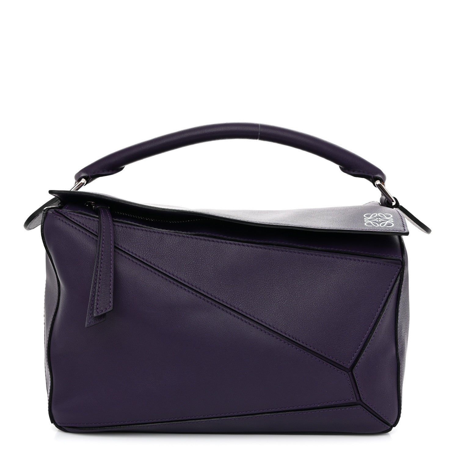 Loewe Calfskin Medium Puzzle Bag Purple 1 of 10