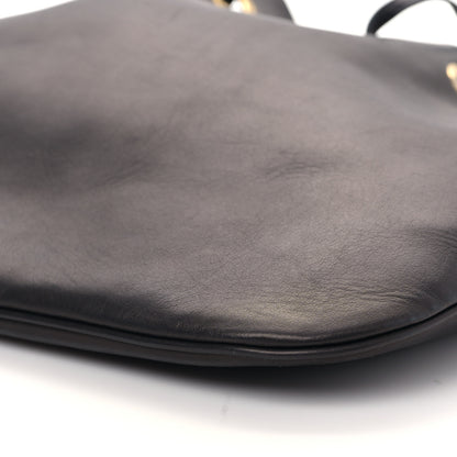 Saint Laurent Calfskin Medium Paris VII Flat Hobo Black 9 of 9