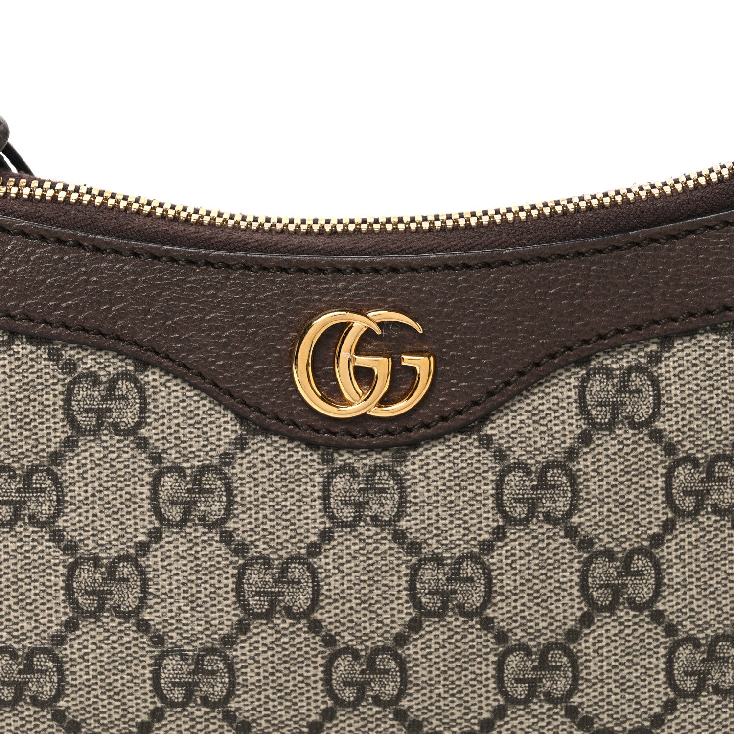 Gucci GG Supreme Monogram Textured Dollar Calfskin Small Ophidia Hobo Beige Ebony New Acero 8 of 10