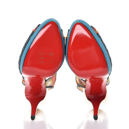 Christian Louboutin Fishnet Shiny Calfskin Marinadentella 150 Pumps 40 Ocean 5 of 9