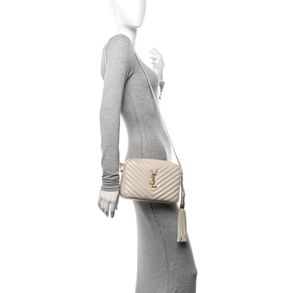 Saint Laurent Calfskin Matelasse Monogram Lou Camera Bag Crema Soft 2 of 11