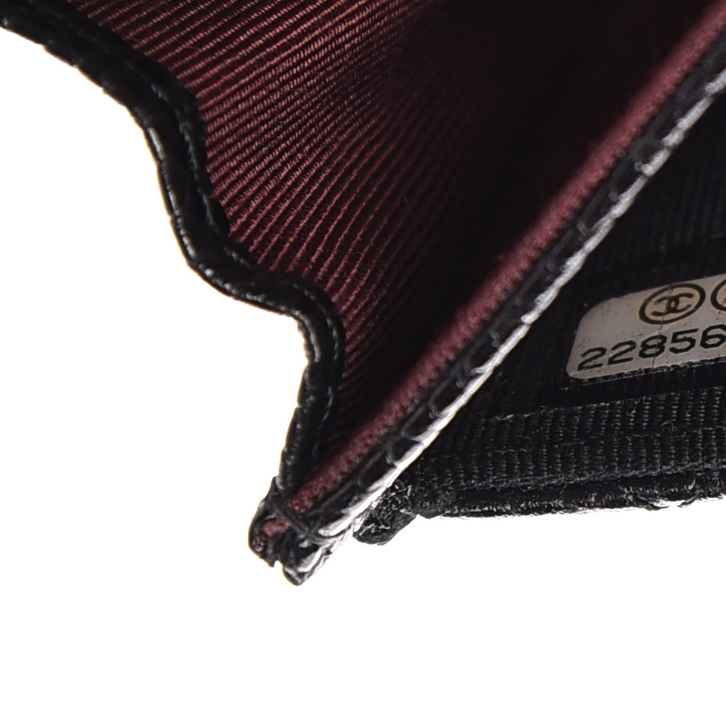 Caviar Quilted Flap Card Holder Black