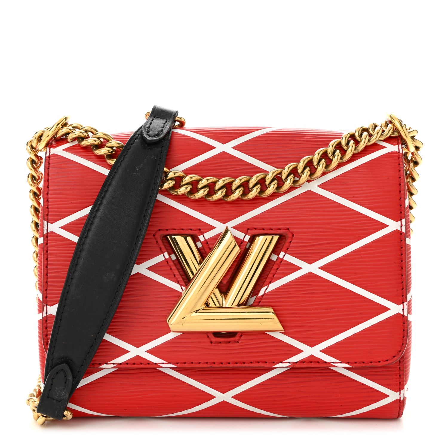 Louis Vuitton Epi Malletage Twist Shoulder Bag PM Rouge 1 of 9