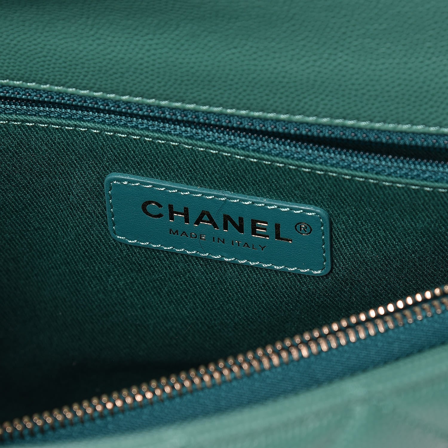 Chanel Caviar Lizard Quilted Small Coco Handle Flap Green 6 of 10