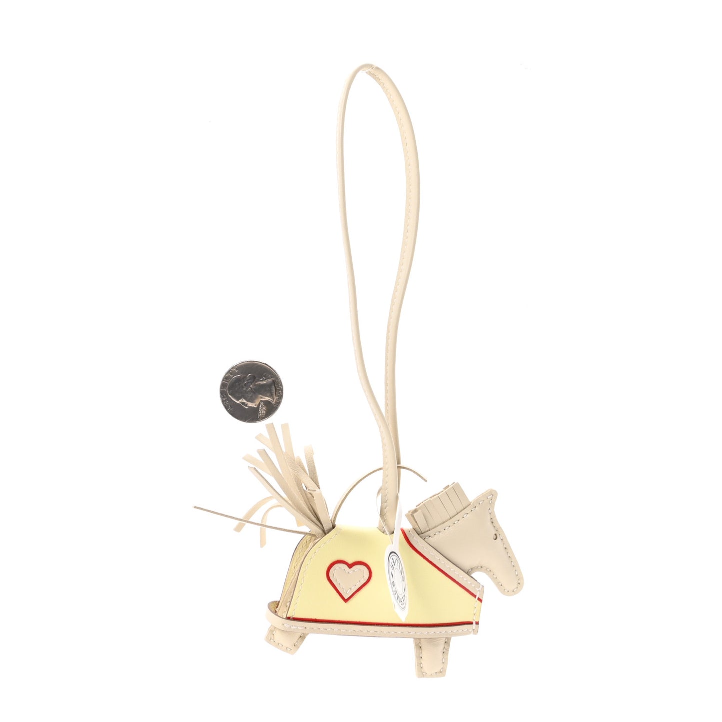 Milo Lambskin Grigri Rodeo Robeo Coeur Bag Charm PM Craie Jaune Milton Rouge Radieux