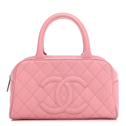 Chanel Caviar Quilted Small Bowler Pink 1 of 9