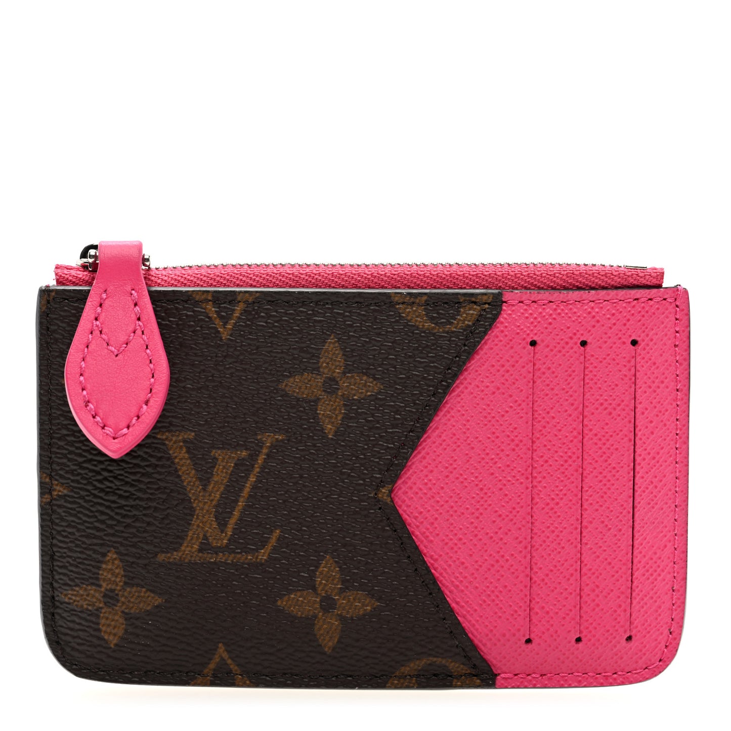 Monogram Zipped Romy Card Holder Pondichery Pink