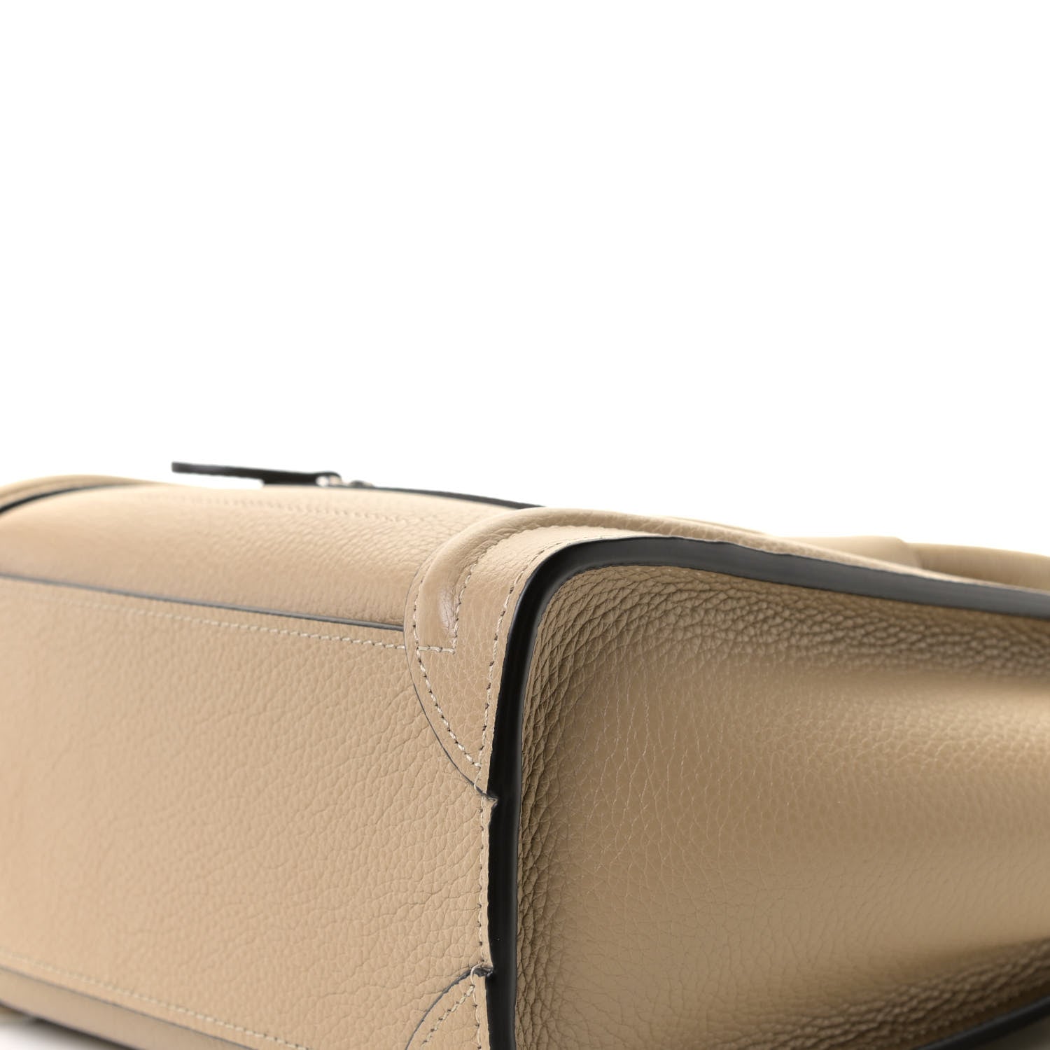 Celine Drummed Calfskin Nano Luggage Dune 10 of 10