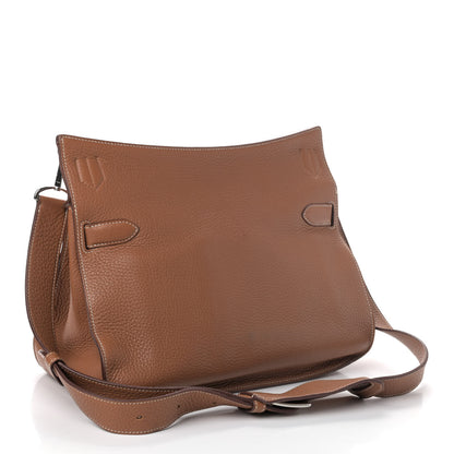 Hermes Taurillon Clemence Jypsiere 34 Gold 2 of 6