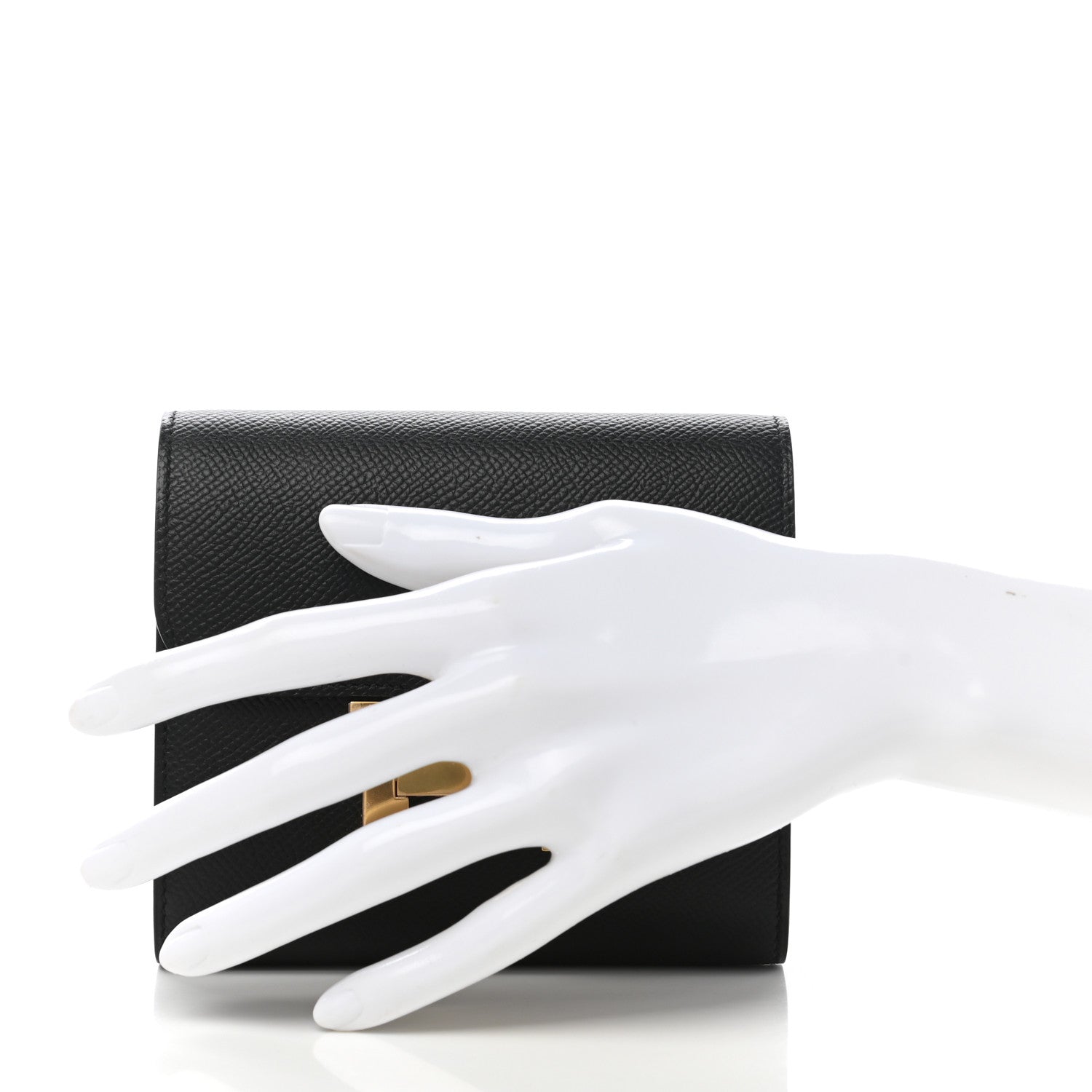 Hermes Epsom Constance Compact Passant Wallet Black 2 of 7